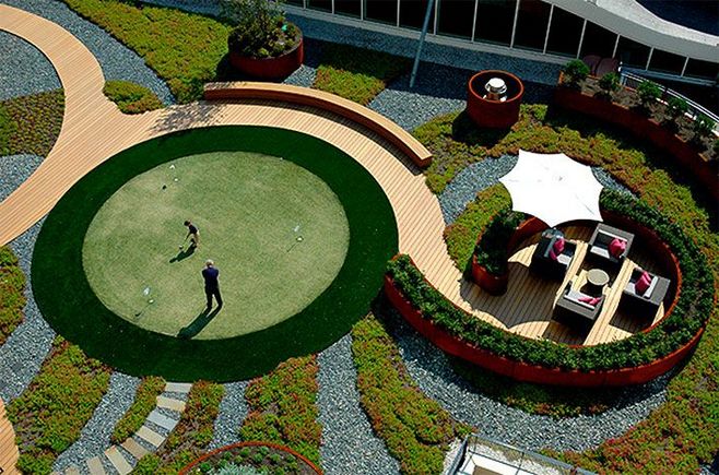 空中绿洲 美国努韦勒屋顶花园景观设计的鸟瞰之美